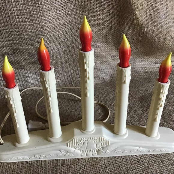 Vintage 5 Light Ivory Candolier Candelabra - Picture 3 of 3
